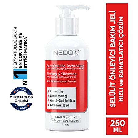NEDOX Inceltici, Sıkılaştırıcı, Selülit Karşıtı, Vücut Şekillendirici Jel 250 ml